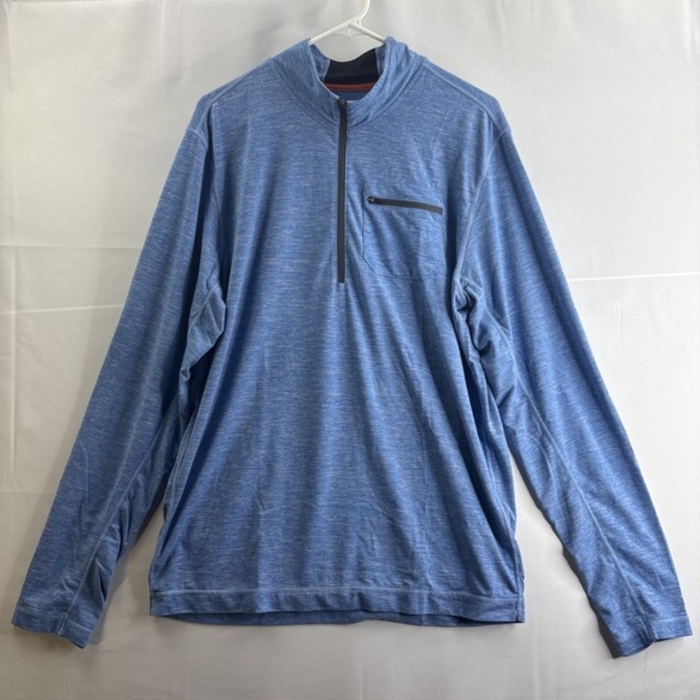 Prana Large‎ Blue Polyester Men's Tracksuit Jacket 1/4 Zip